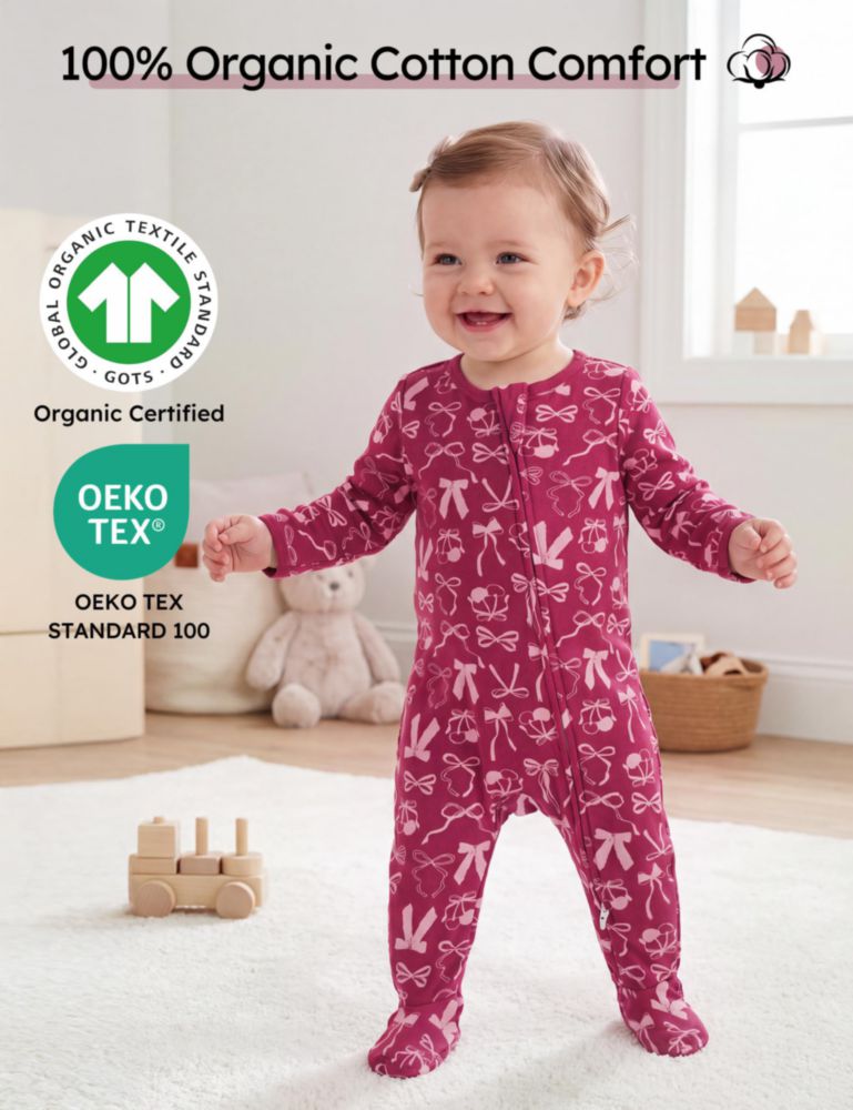 Pijamas para bebé Yoofoss Pack de 3 algodón orgánico con pies
