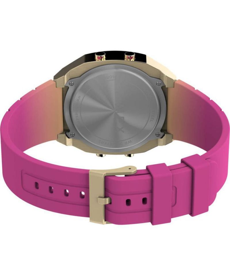 Reloj Timex T80 Unisex Acero 36 mm Correa Rosa Digital