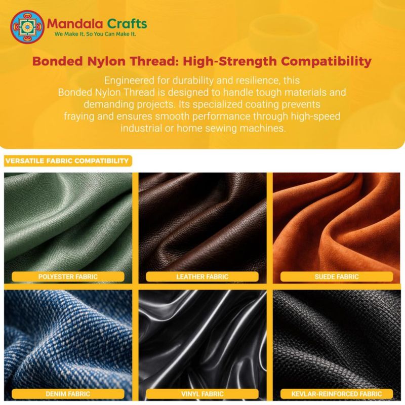 Hilo de Nylon Mandala Crafts T70 #69 210D/3 - 1500 yardas - Negro