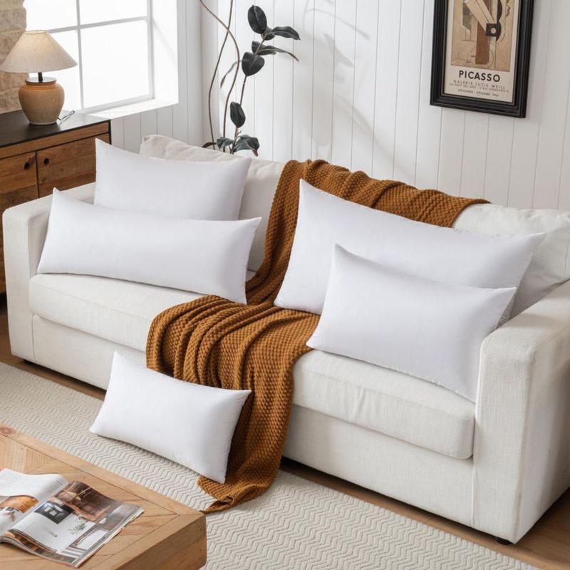 Almohada decorativa Basic Home 12 x 20 cm color blanco