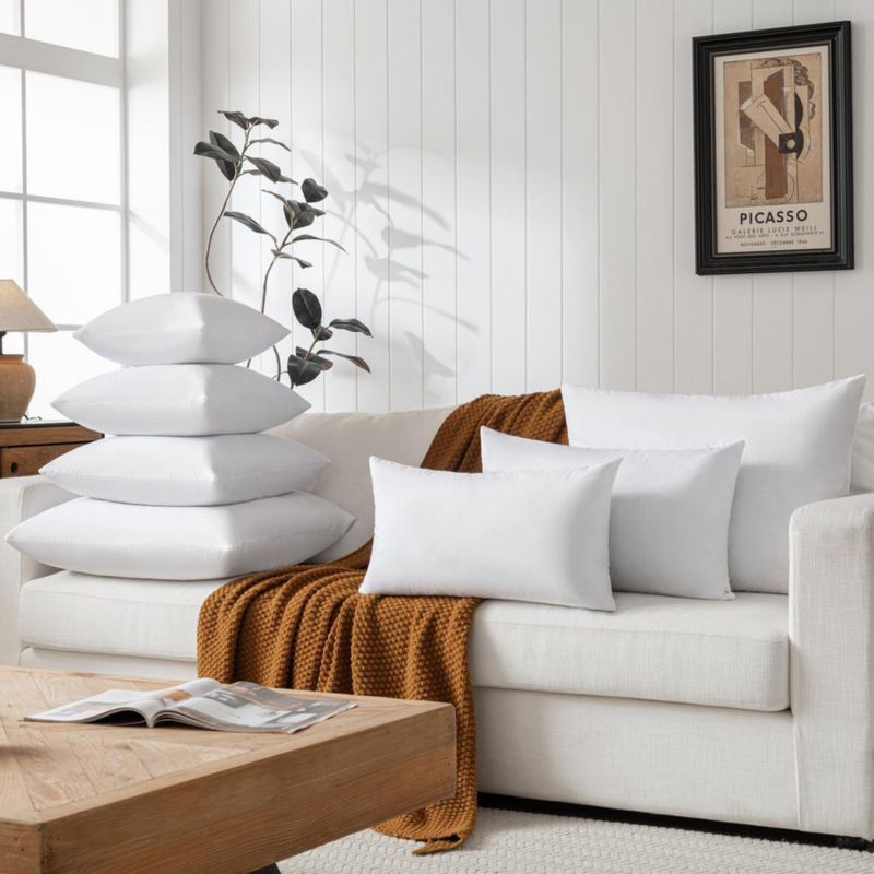 Almohada decorativa Basic Home 12 x 20 cm color blanco