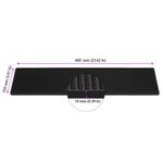 Alfombrillas de barra FUNSUEI 4 piezas 15x60 cm negras de PVC antideslizantes