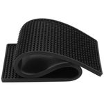 Alfombrillas de barra FUNSUEI 4 piezas 15x60 cm negras de PVC antideslizantes