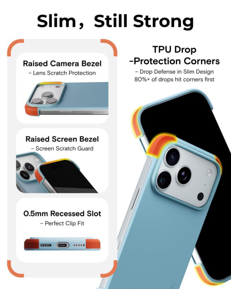 Funda MOFT para iPhone 17 Pro de 075 mm Cuero vegano MagSafe