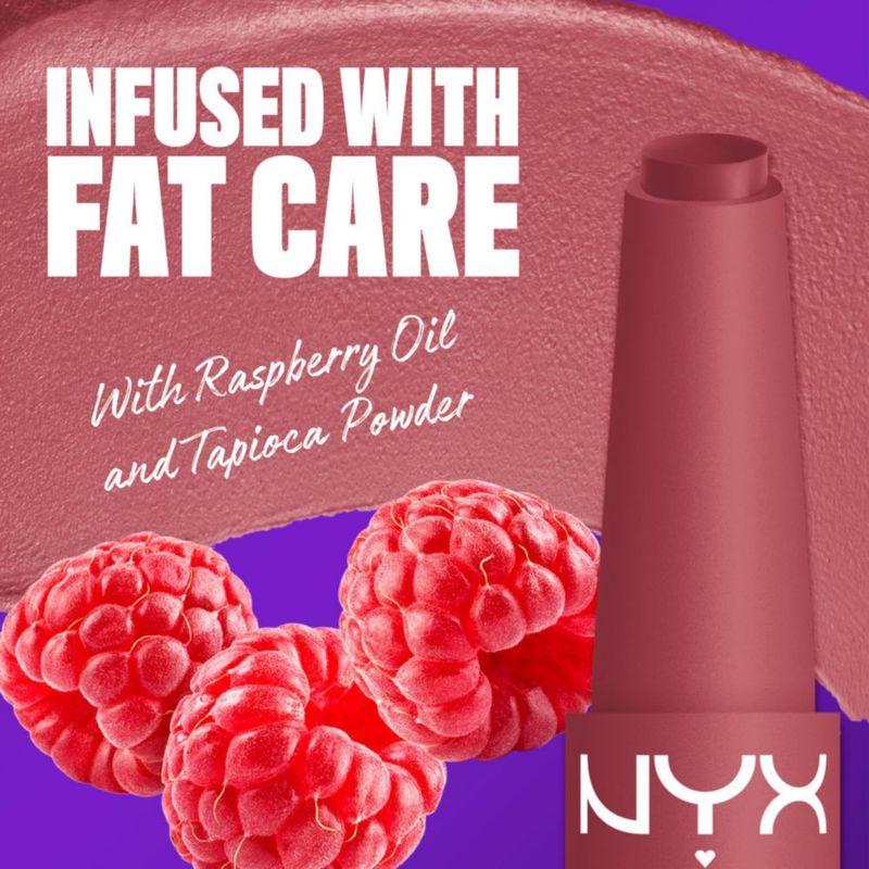 Lápiz labial NYX PROFESSIONAL MAKEUP Fat Matte Blush Blanket (Malva) – Vegano