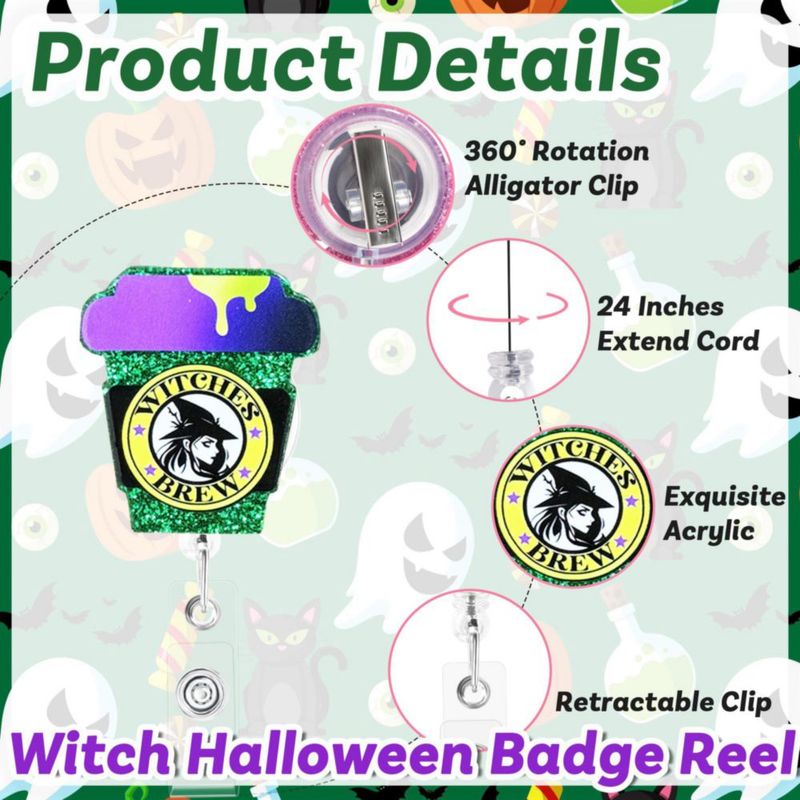 Bobinas para credencial Hotlea 24 unidades – Diseños espeluznantes de Halloween
