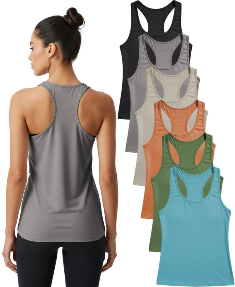 Top sin mangas Sexy Basics con corte racerback Dry-Fit deportivo