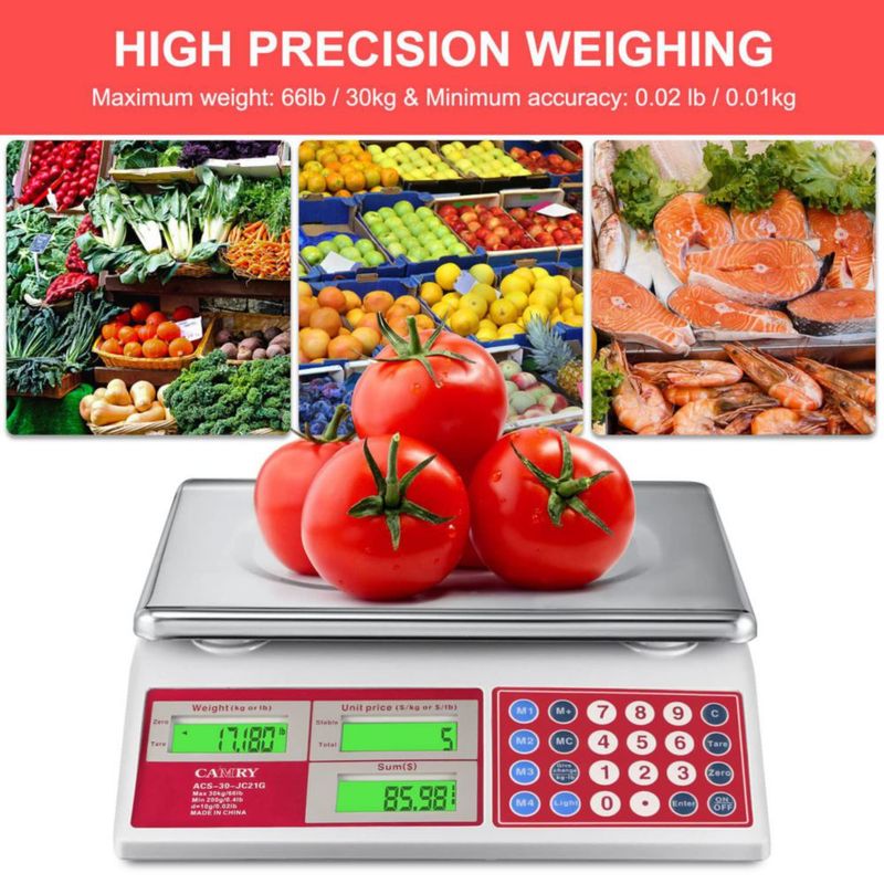 Balanza CAMRY 30 kg/66 lb Doble LCD