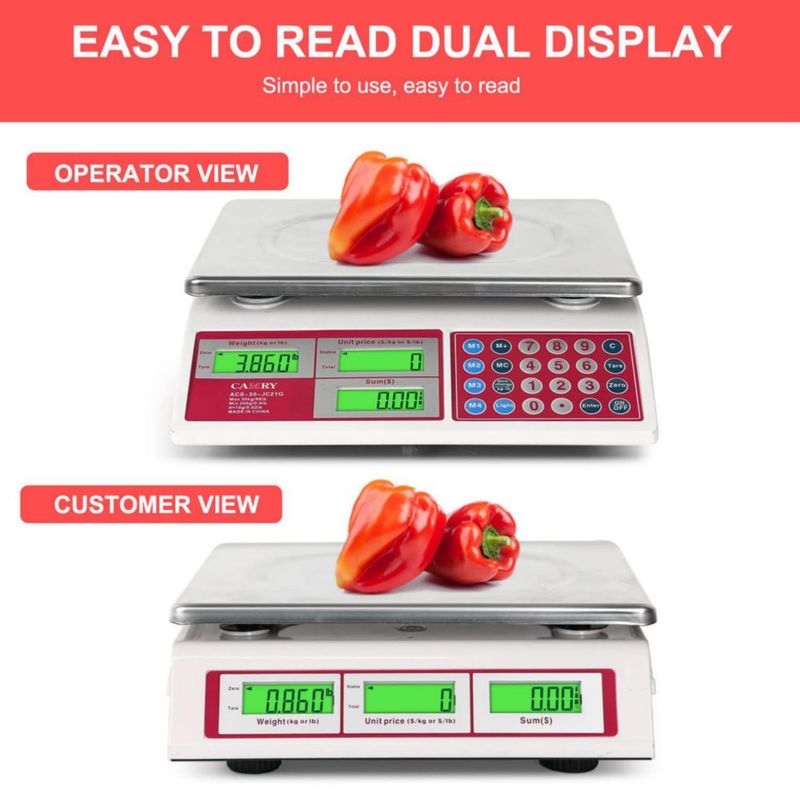 Balanza CAMRY 30 kg/66 lb Doble LCD