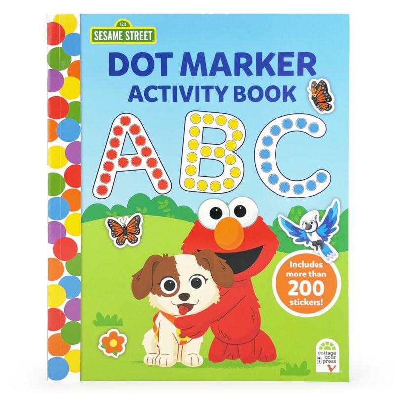 Libro de actividades con marcadores de puntos Cottage Door Press – Plaza Sésamo 45 páginas
