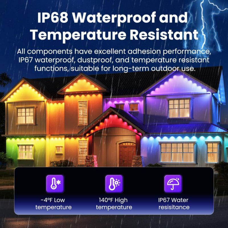 Luces de cadena PanAdventure 30 m RGB con control por app IP67