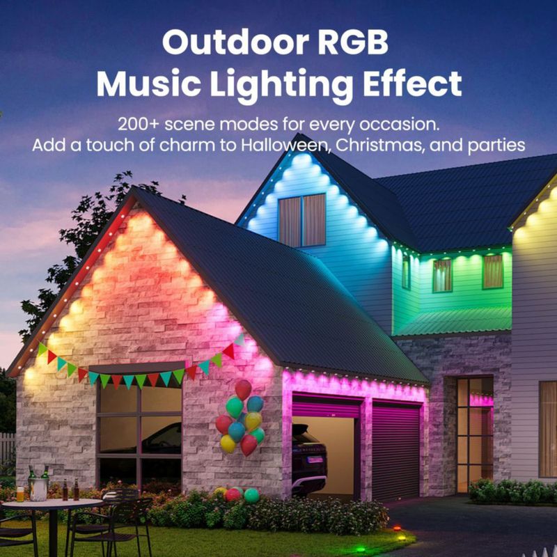 Luces de cadena PanAdventure 30 m RGB con control por app IP67