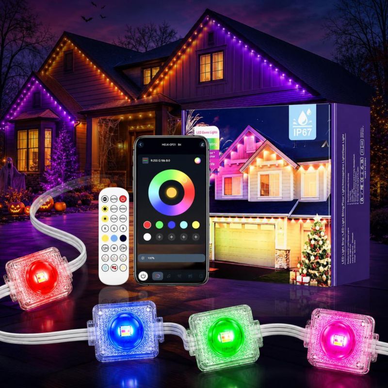 Luces de cadena PanAdventure 30 m RGB con control por app IP67