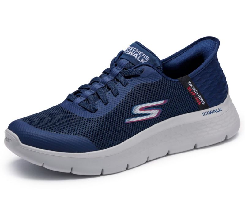 Zapatillas Skechers Go Walk Flex Hands Up Azul Marino 27 cm