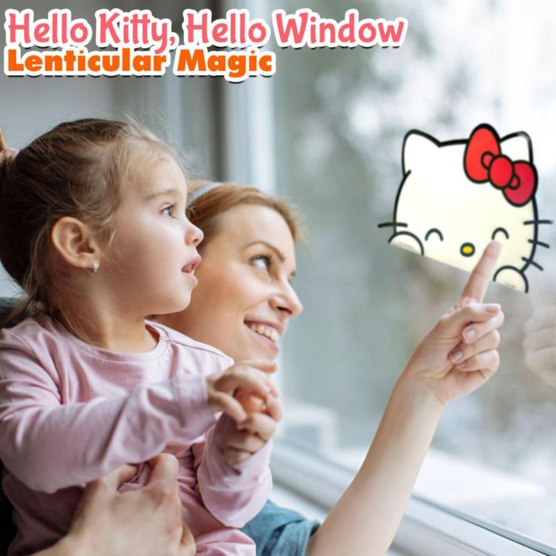 Pegatina Hello Kitty 23 cm lenticular con licencia oficial