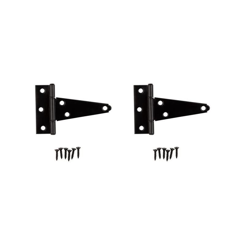 Hinges National Hardware N129-007 V286 Extra Heavy T negro de 4 pulgadas