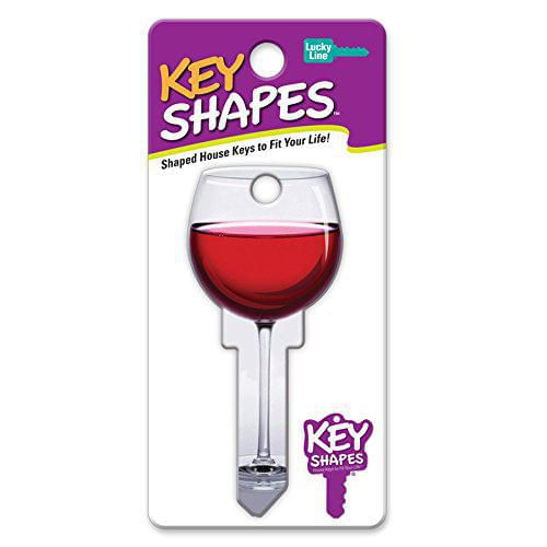Key Blank Lucky Line SC1 House Key diseño de vino tinto