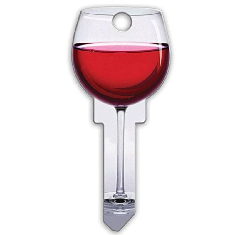 Key Blank Lucky Line SC1 House Key diseño de vino tinto