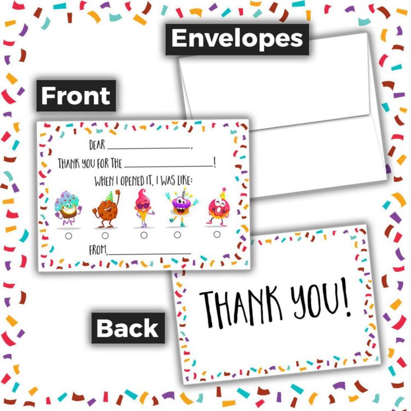 Tarjetas de agradecimiento Honeyplum 15 cm para rellenar paquete de 25