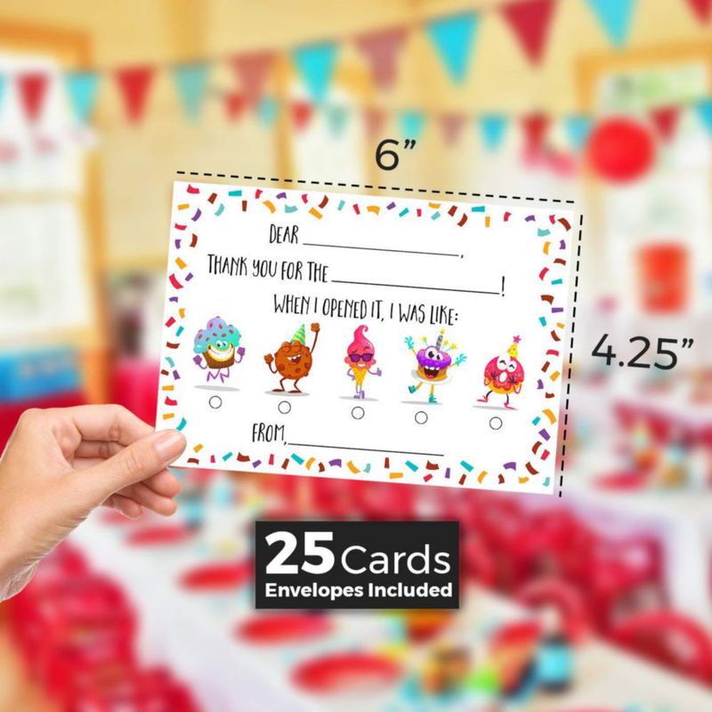 Tarjetas de agradecimiento Honeyplum 15 cm para rellenar paquete de 25