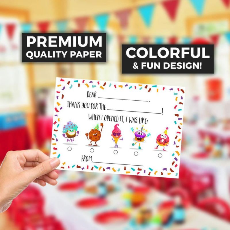Tarjetas de agradecimiento Honeyplum 15 cm para rellenar paquete de 25
