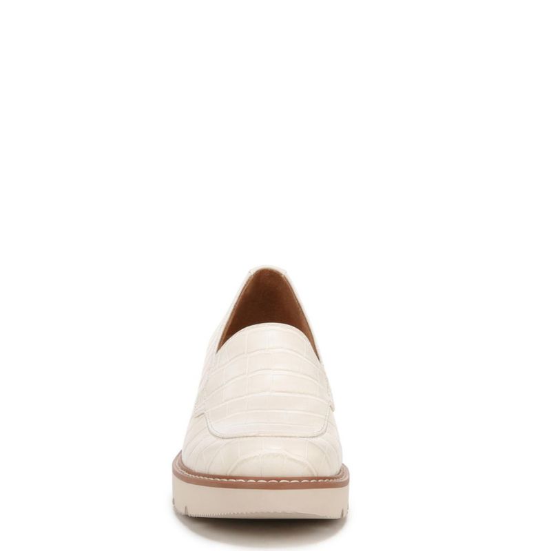 Mocasín de tacón Naturalizer Cabaret Blanco con estampado de cocodrilo - Talla 10 M