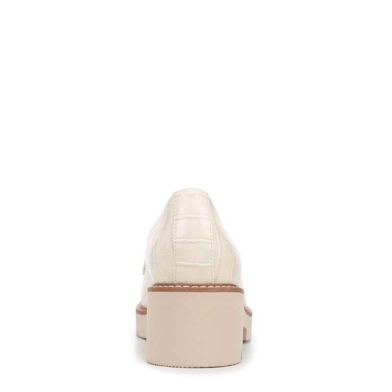 Mocasín de tacón Naturalizer Cabaret Blanco con estampado de cocodrilo - Talla 10 M