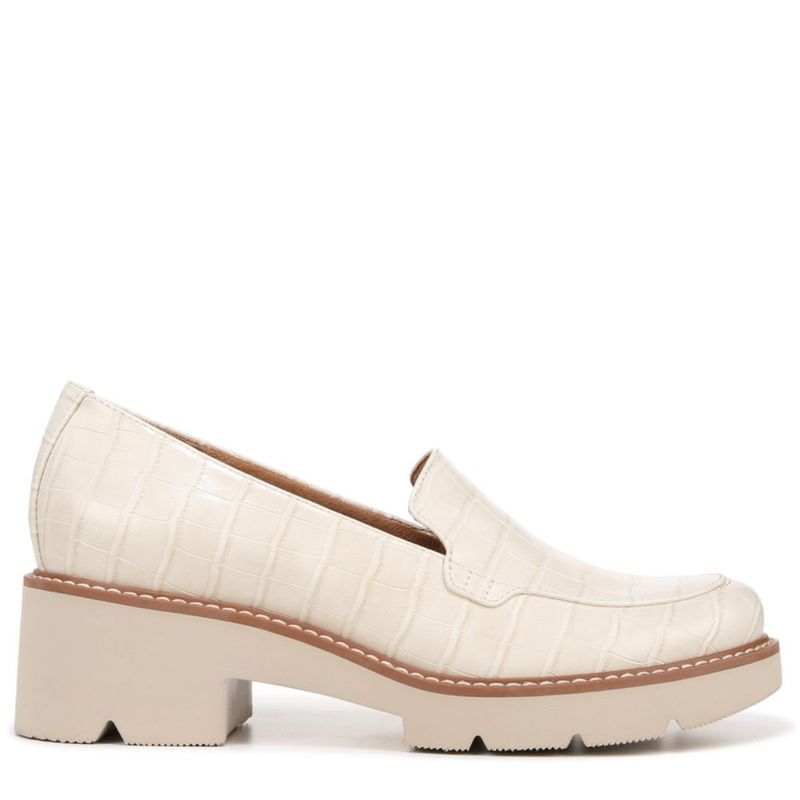 Mocasín de tacón Naturalizer Cabaret Blanco con estampado de cocodrilo - Talla 10 M
