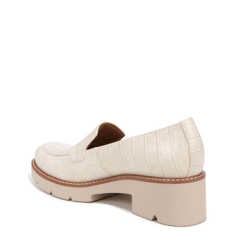 Mocasín de tacón Naturalizer Cabaret Blanco con estampado de cocodrilo - Talla 10 M