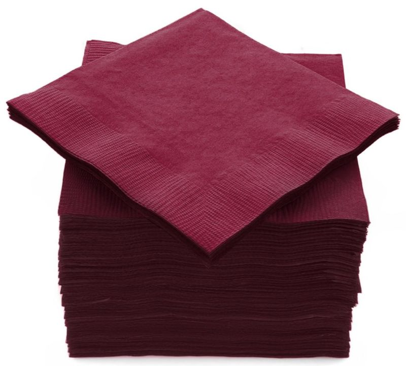 Servilletas Amcrate 100 unidades Burdeos 13x13 cm 2 capas