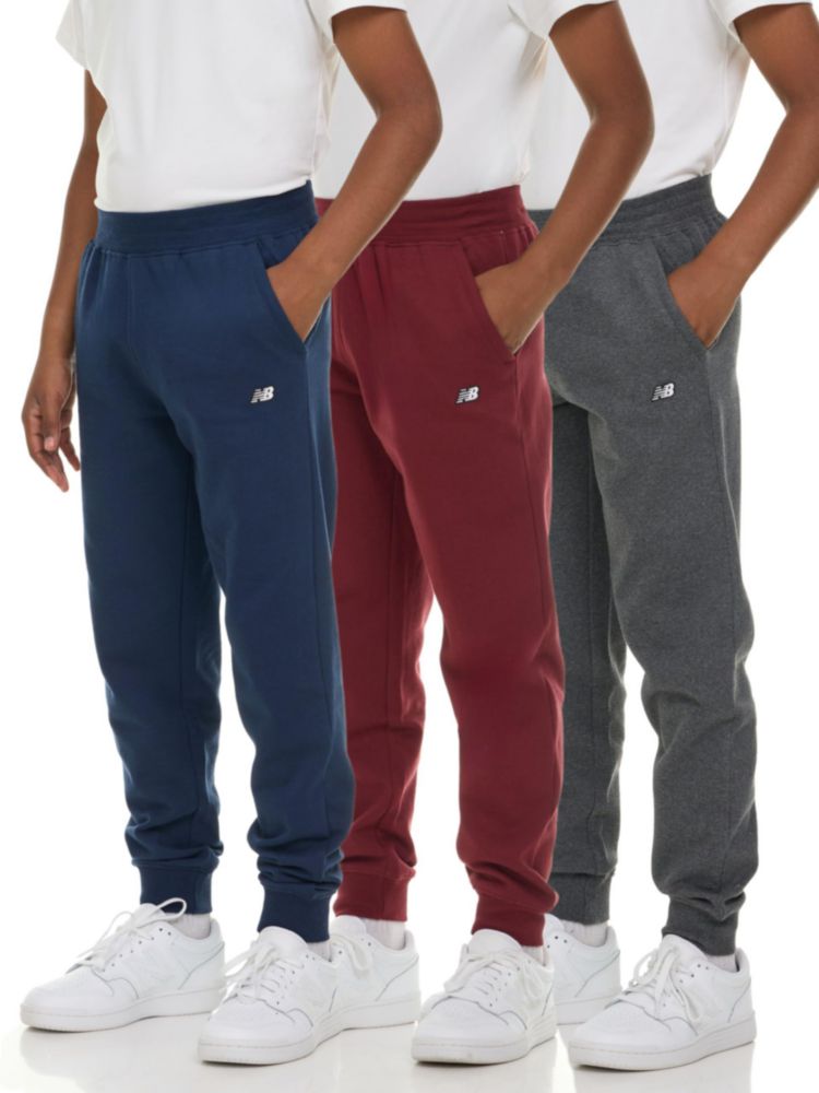 PANTALONES New Balance Niños Pack de 3 Joggers de Felpa