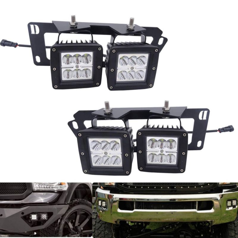 Luz antiniebla Wsays 76 cm 24 W Pack de 4 con conector de cableado