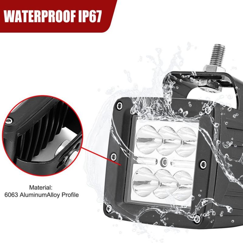 Luz antiniebla Wsays 76 cm 24 W Pack de 4 con conector de cableado