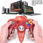 Mando miadore N64 USB con cable – Pack de 2 (verde claro / rojo claro)