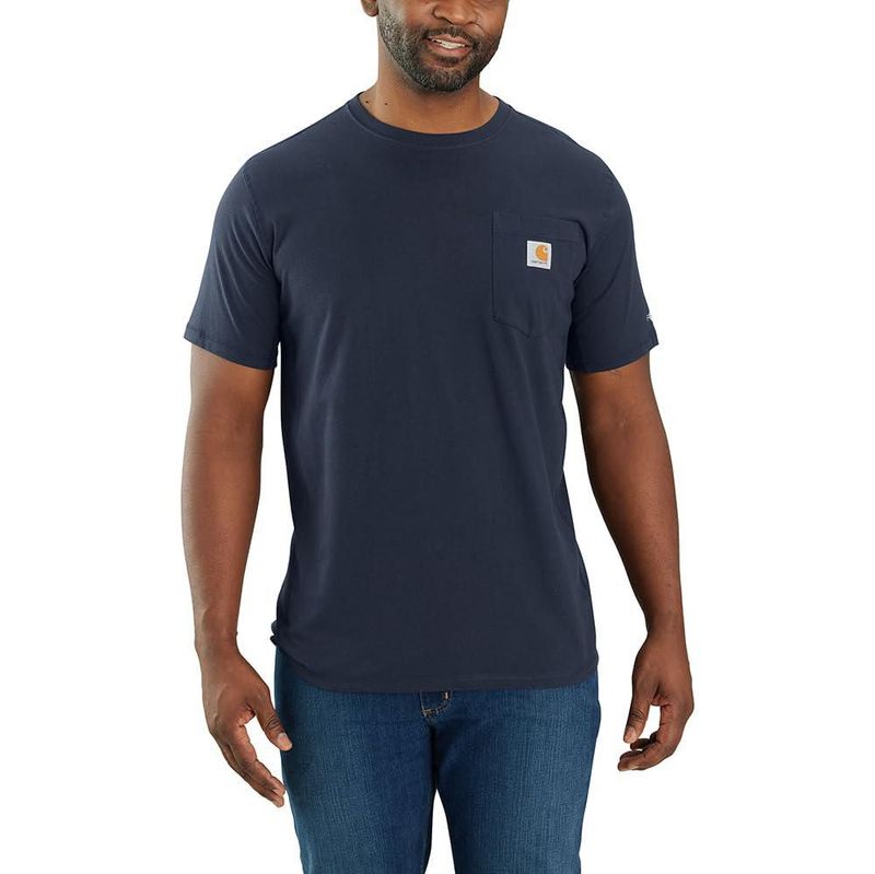Camiseta Carhartt Force Corte Relajado Talla S Azul Marino