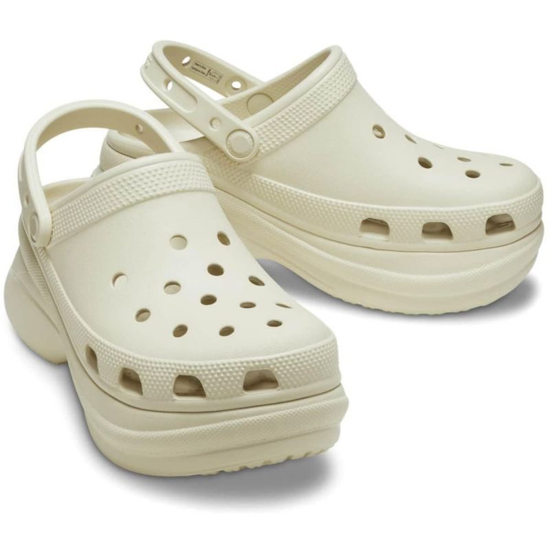 Zuecos Crocs Mujer Classic Bae Color Hueso Talla 7 Mediano