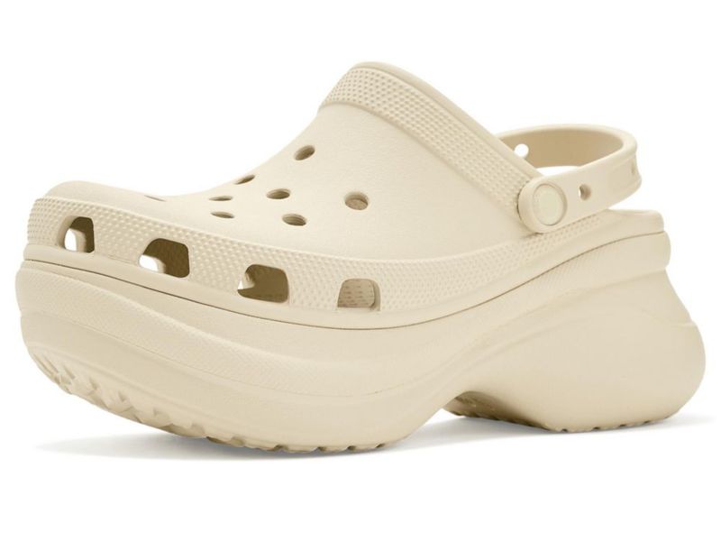 Zuecos Crocs Mujer Classic Bae Color Hueso Talla 7 Mediano