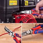 Alicates WORKPRO de 20 cm de punta curva en acero CRV con cortador de alambre