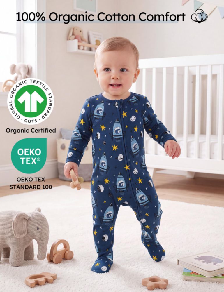 Conjunto de 3 pijamas para bebé Yoofoss de algodón orgánico 0‑3 meses