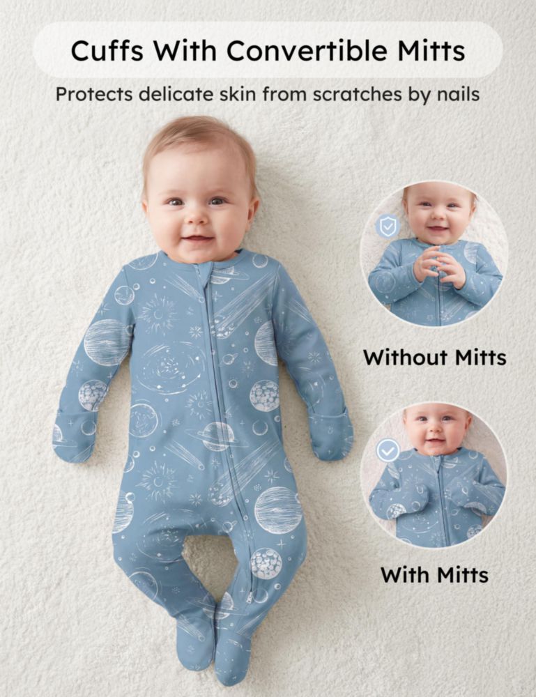 Conjunto de 3 pijamas para bebé Yoofoss de algodón orgánico 0‑3 meses