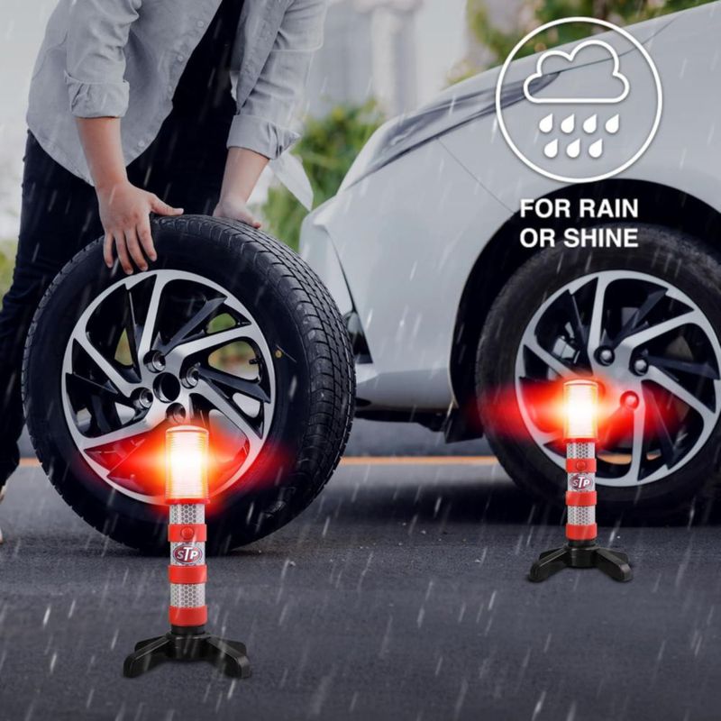 Balizas de carretera XTREME LED de 3 modos con base magnética – paquete de 2
