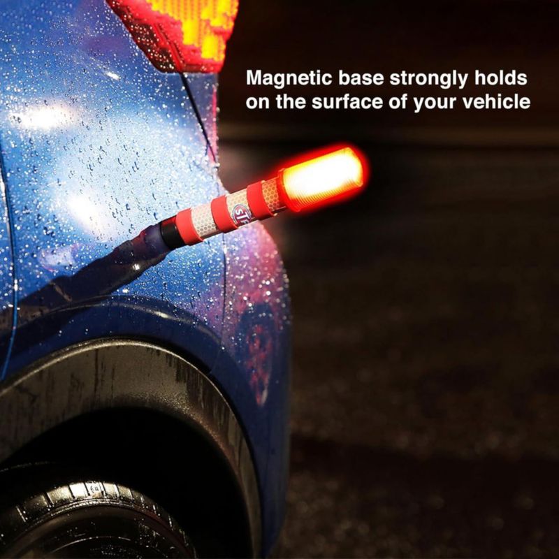 Balizas de carretera XTREME LED de 3 modos con base magnética – paquete de 2