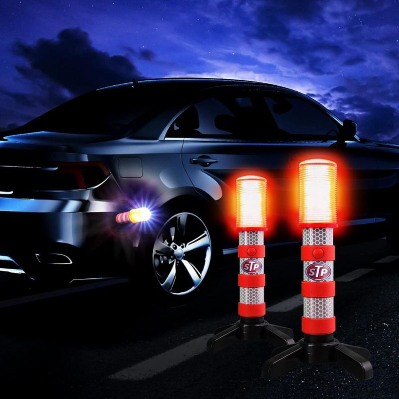 Balizas de carretera XTREME LED de 3 modos con base magnética – paquete de 2