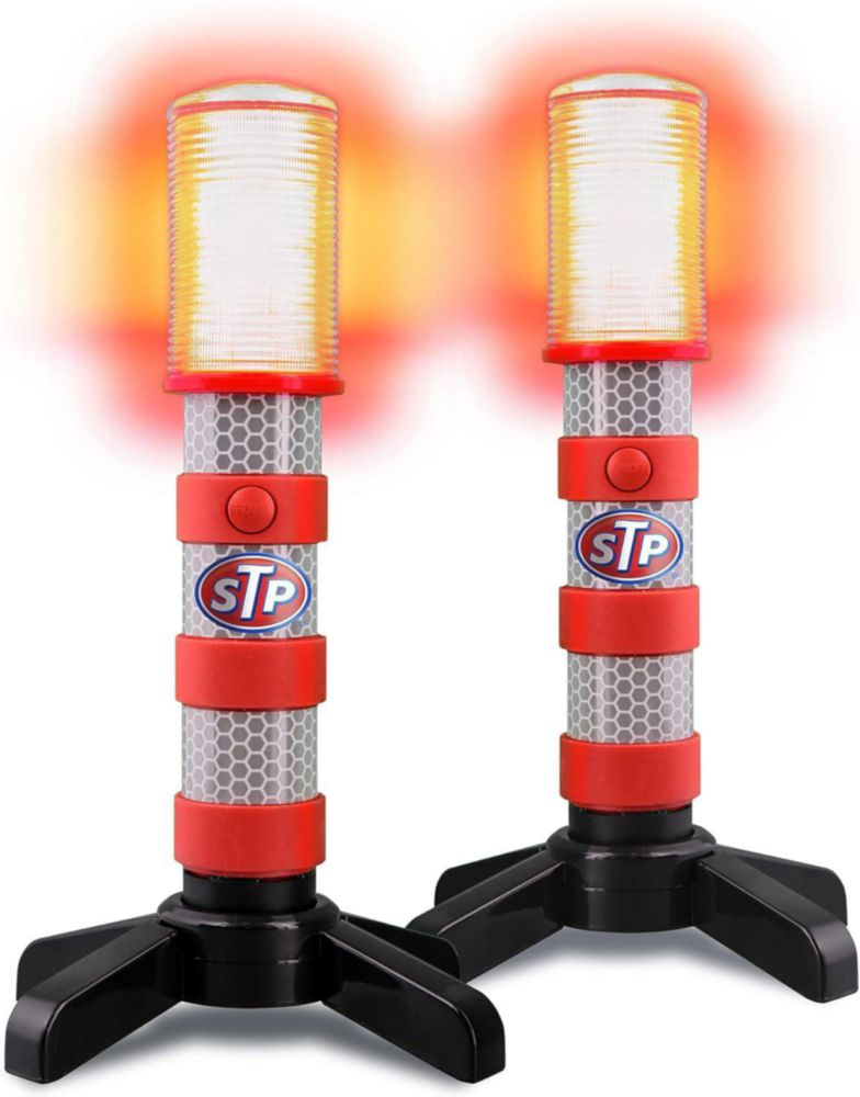 Balizas de carretera XTREME LED de 3 modos con base magnética – paquete de 2