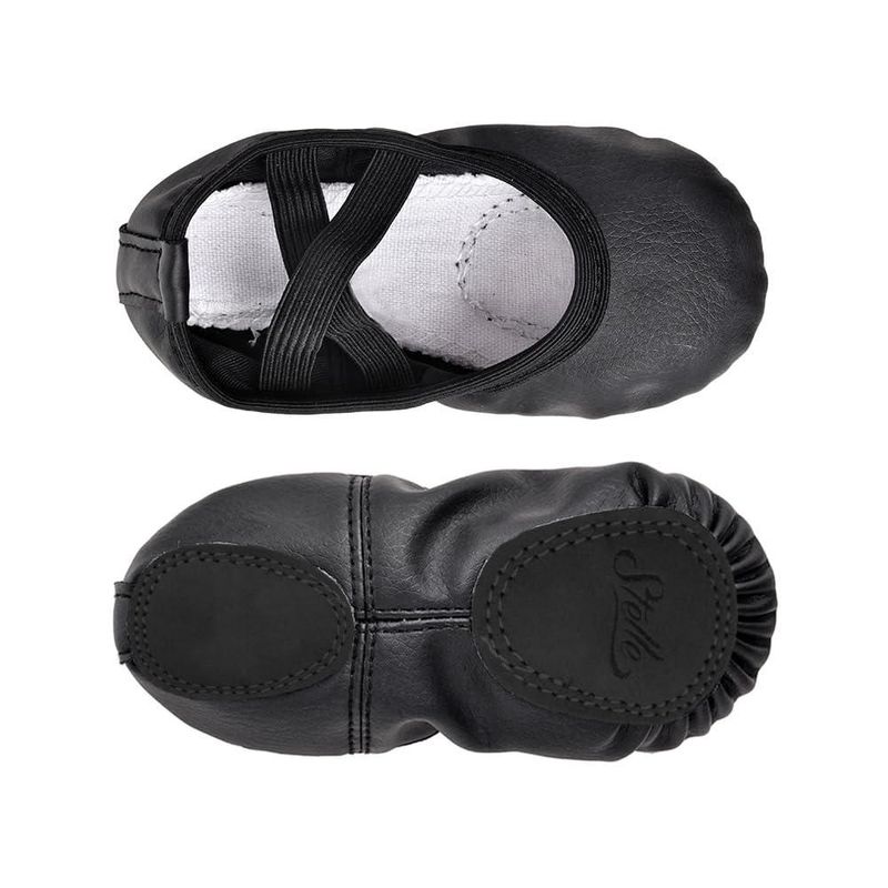 Zapatos de Ballet Stelle 3ML Suela Dividida de Cuero Negro