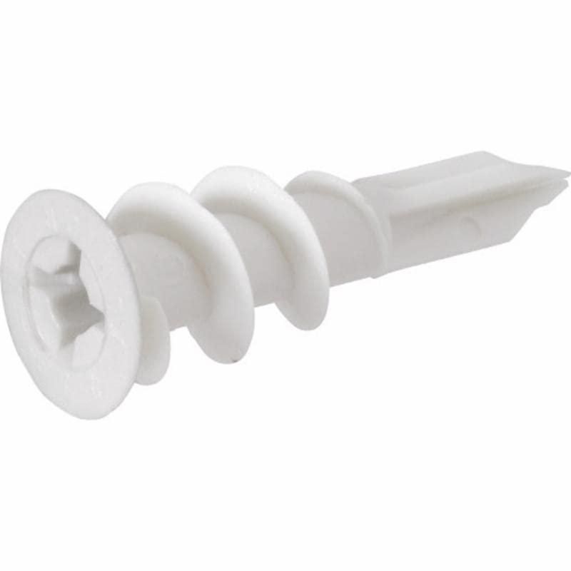 Cabezal acanalado de nailon Drywall Anchors Hillman de 38 cm paquete de 100