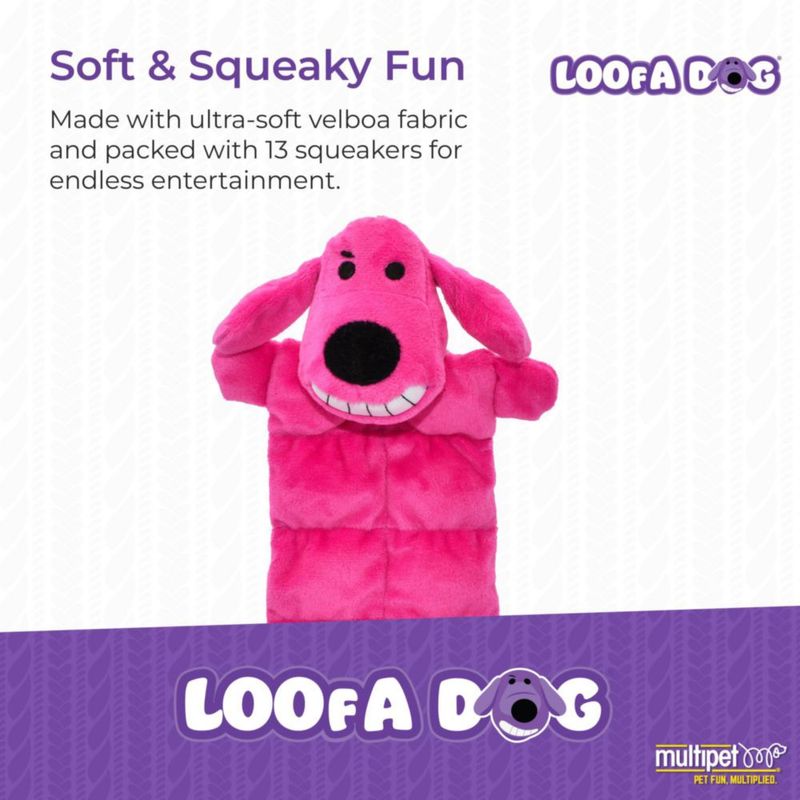 Alfombrilla de peluche para perros con múltiples mascotas Loofa Squeaky 30 cm suave