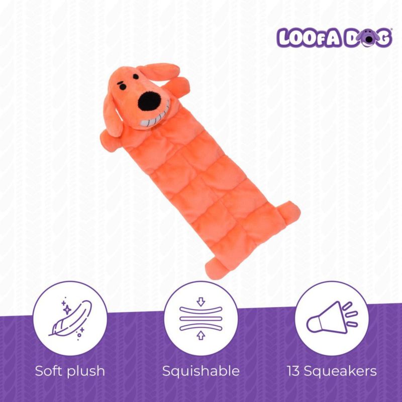 Alfombrilla de peluche para perros con múltiples mascotas Loofa Squeaky 30 cm suave