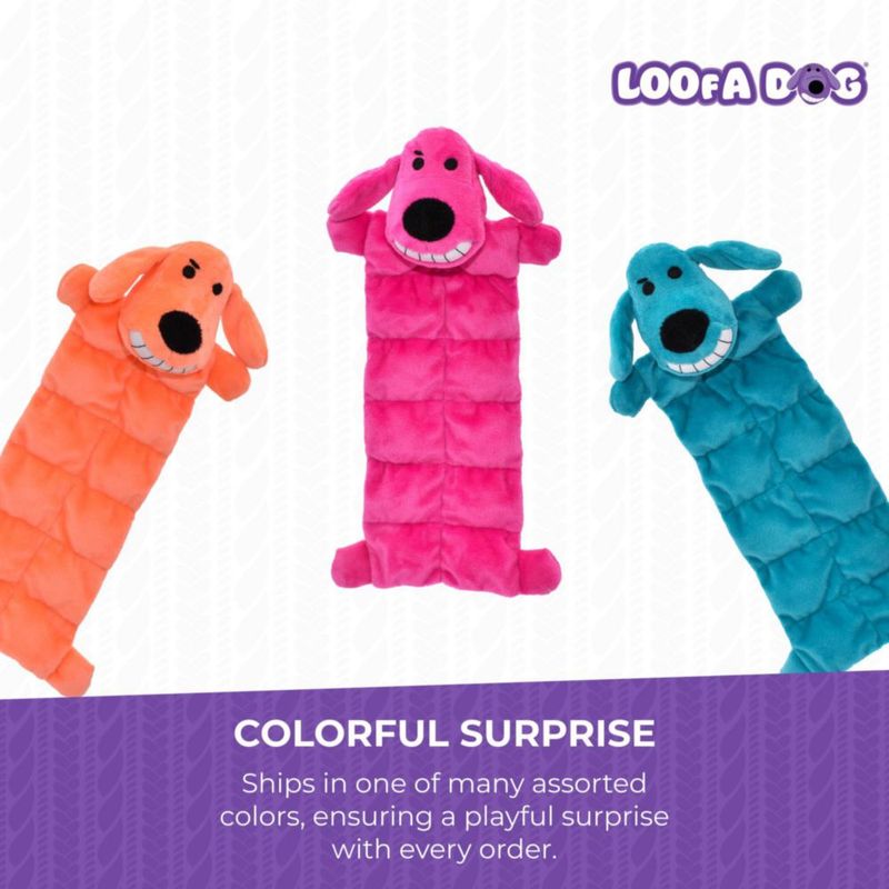 Alfombrilla de peluche para perros con múltiples mascotas Loofa Squeaky 30 cm suave