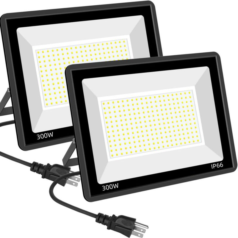 Luz de inundación Onkavox 300W (2 unidades) IP66 impermeable 5000K